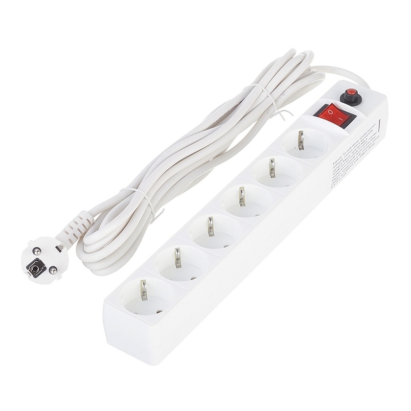 Сетевой фильтр UF с 5 евророзетками 3 м беж // Jilion
