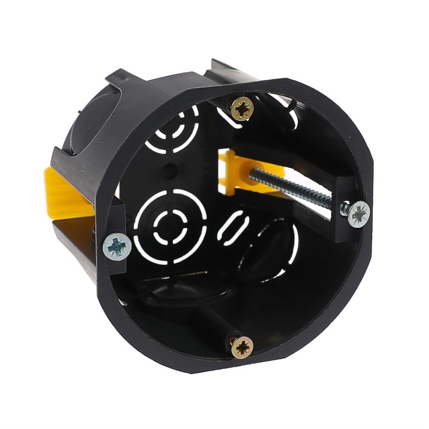 Коробка установочная для полых стен ГКЛ, 4 ввода, 68х45мм IP20 с  соединителем  //Промрукав