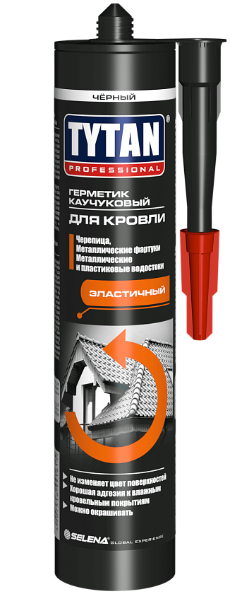Герметик TYTAN Professional каучуковый ДЛЯ КРОВЛИ черный 310 мл. 