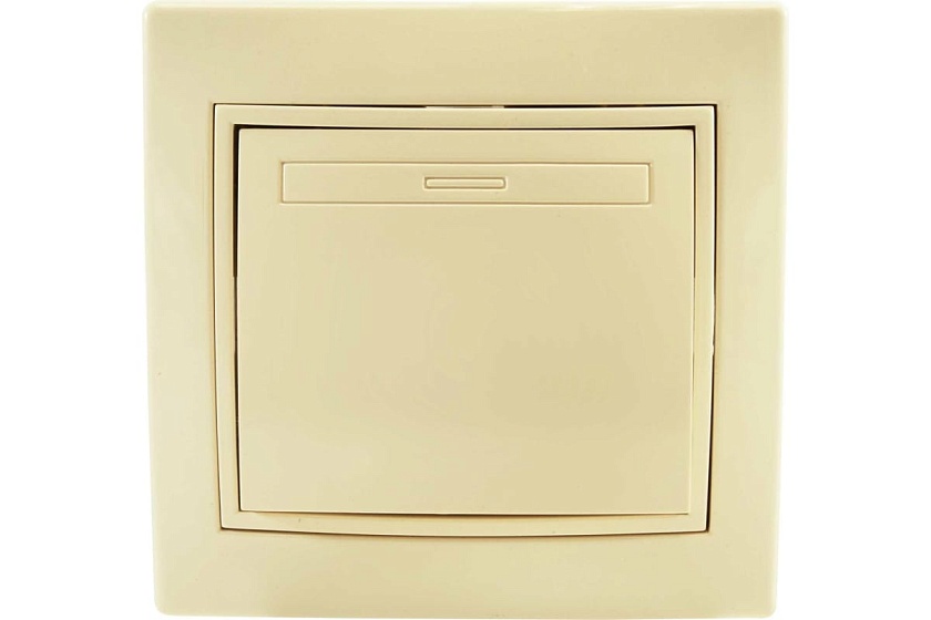 Выключатель одноклавишный промежуточный С/У // Jilion (бежевый)