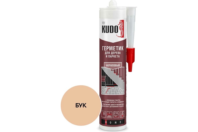 Герметик акриловый для дерева-паркета KUDO бук 280 мл KSK-314