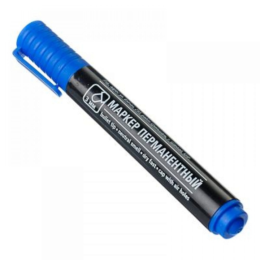 Маркер перманентный  синий