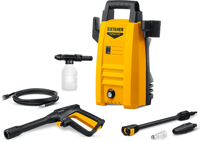 Мойка высокого давления 110 Атм 1400 Вт, пистолет G-180 //STEHER